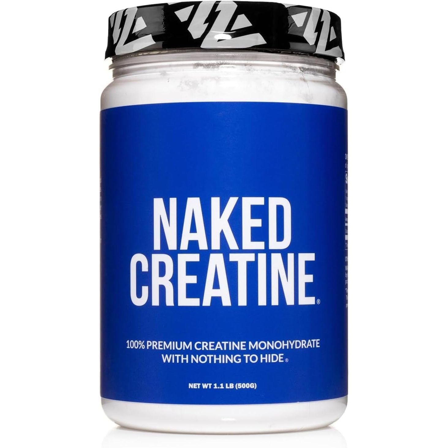 NAKED Pure Micronized Creatine Monohydrate Powder - NSF Certified, Unflavored, 500G, 1.1Lb Bulk - Vegan, Non-Gmo, Gluten-Free, Soy-Free, No Fillers, Supports Muscle Growth & Strength - 100 Servings