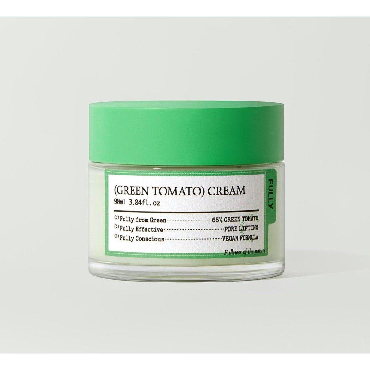FULLY GREEN TOMATO CREAM – Vegan Moisturizing Cream & Sleeping Pack for Pore Tightening & Skin Elasticity (90ml) - Glam Global UKFULLY