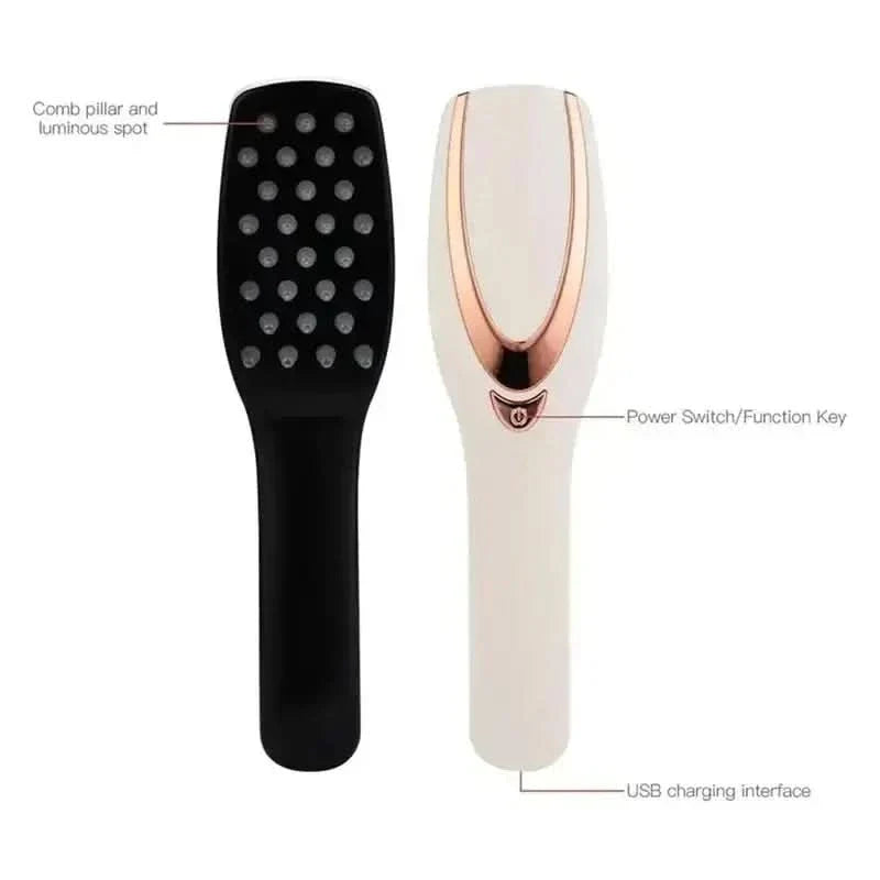 GlowHair Therapy Comb | 3 - in - 1 Phototherapy LED Massage Comb for Scalp Health - Glam Global UKGlowHair