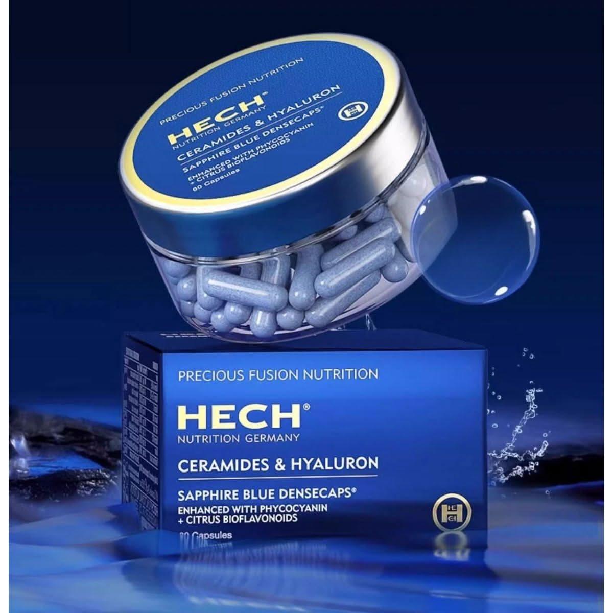 HECH Ceramides & Hyaluron Sapphire Blue Densecaps - 60 Capsules - Glam Global UKHECH