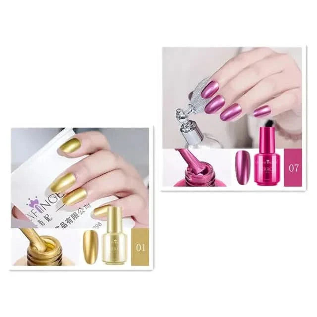 Mirror Nail Polish | High - Shine Metallic Finish | Long - Lasting & Durable | 8ml Bottle - Glam Global UKGlam Global UK