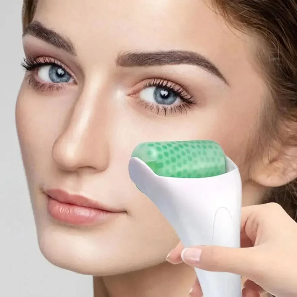 Cooling Ice Roller Massage Tool – Reduce Puffiness & Tighten Skin for a Radiant Complexion - Glam Global UKGlam Global UK
