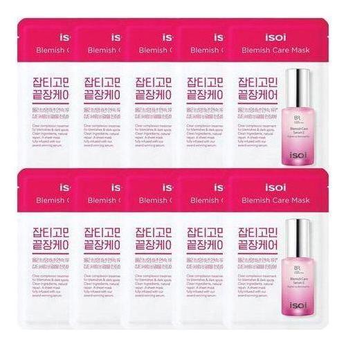 isoi Bulgarian Rose Blemish Care Mask 20ml x 10ea – Eraser Mask, Rose Oil, Centella, Olive Extract - Glam Global UKisoi