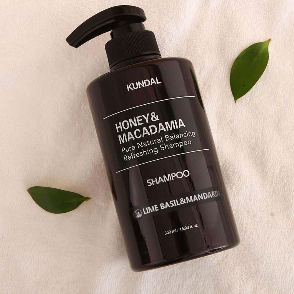 KUNDAL HONEY&MACADAMIA Pure Natural Balancing Refreshing Shampoo 500ml #LIME BASIL&MANDARIN - Glam Global UKKUNDAL
