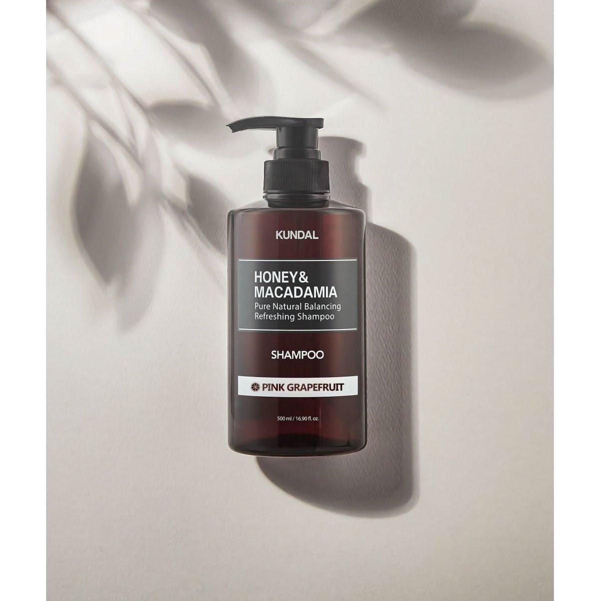KUNDAL HONEY&MACADAMIA Pure Natural Balancing Refreshing Shampoo 500ml #PINK GRAPEFRUIT - Glam Global UKKUNDAL