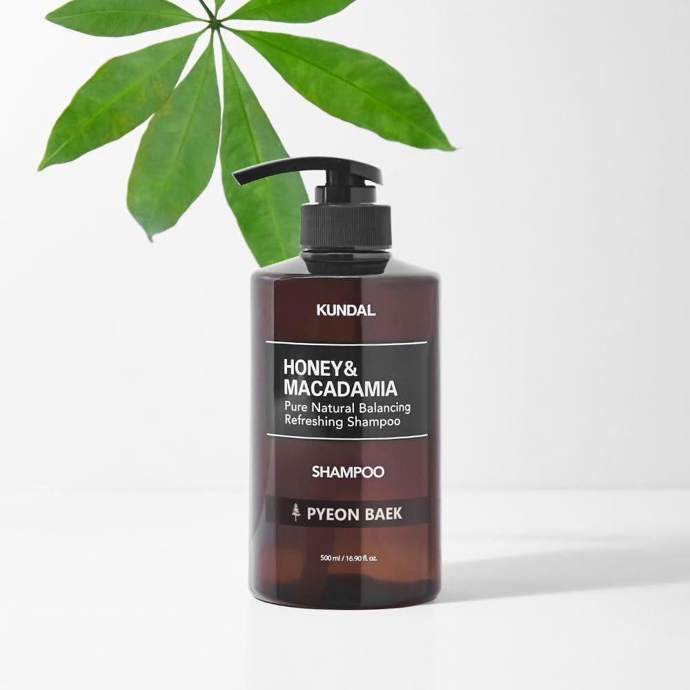 KUNDAL HONEY&MACADAMIA Pure Natural Balancing Refreshing Shampoo 500ml #PYEON BAEK - Glam Global UKKUNDAL