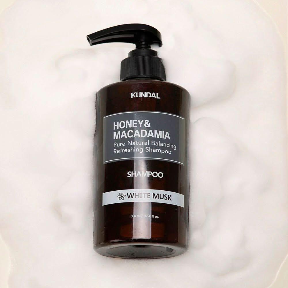 KUNDAL HONEY&MACADAMIA Pure Natural Balancing Refreshing Shampoo 500ml #WHITE MUSK - Glam Global UKKUNDAL