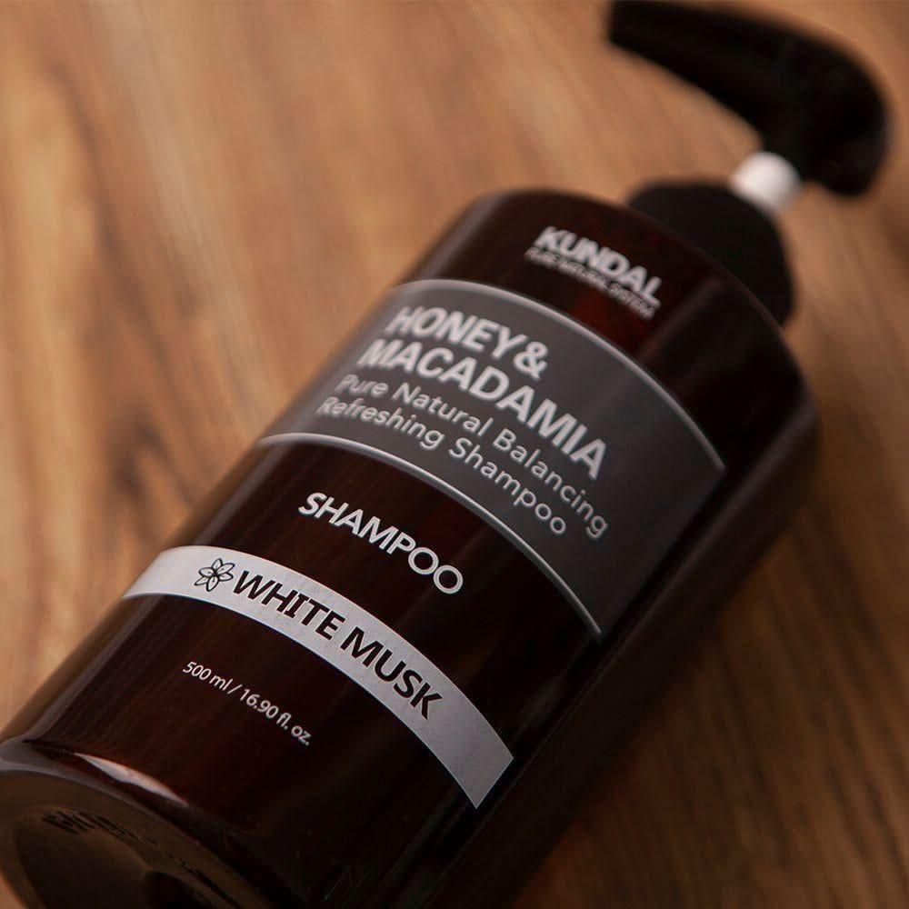 KUNDAL HONEY&MACADAMIA Pure Natural Balancing Refreshing Shampoo 500ml #WHITE MUSK - Glam Global UKKUNDAL