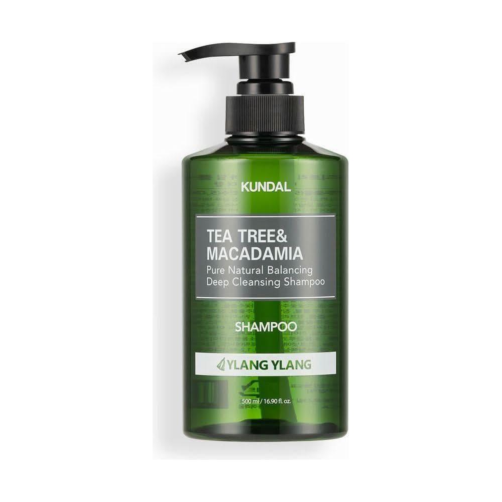KUNDAL TEA TREE&MACADAMIA Pure Natural Balancing Deep Cleansing Shampoo 500ml #YLANG YLANG - Glam Global UKKUNDAL
