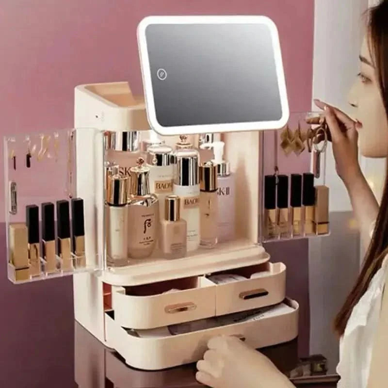 LED Desktop Storage Box: The Ultimate Organizer with Illuminating Features - Glam Global UKGlam Global UK