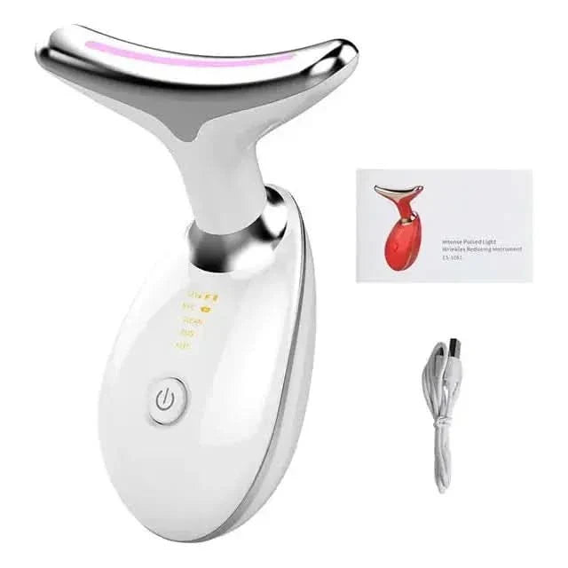 LED Light Therapy & Heat Treatment Anti Wrinkle Face & Neck Massager - Glam Global UKGlam Global UK