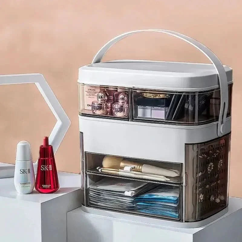LED Mirror Cosmetic Organizer: The Ultimate Makeup Storage Solution - Glam Global UKGlam Global UK