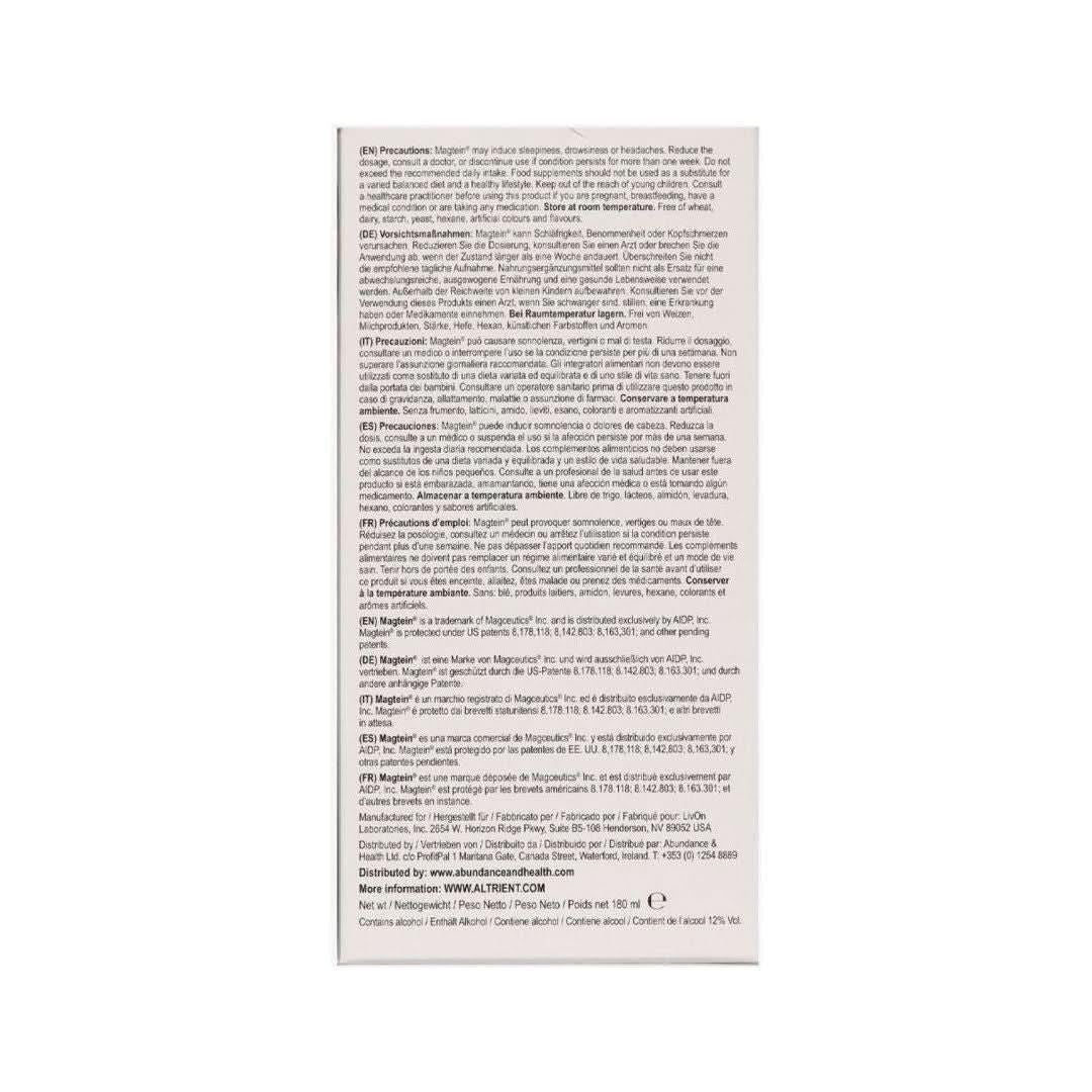 Altrient Liposomal Magnesium L - Threonate - 30 Sachets - Glam Global UKAltrient