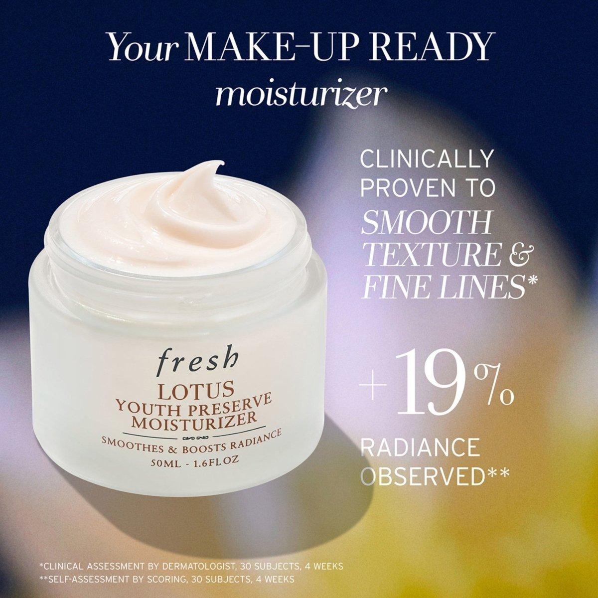 Fresh Lotus Youth Preserve Line and Texture Smoothing Day Cream - 50ml - Glam Global UKFresh
