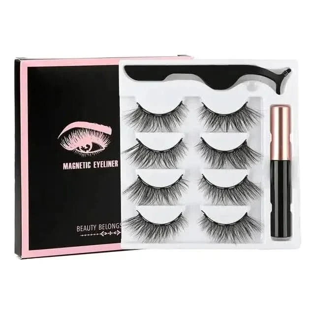 Magnetic Eyelashes Set with Waterproof Eyeliner and Tweezer - Glam Global UKGlam Global UK