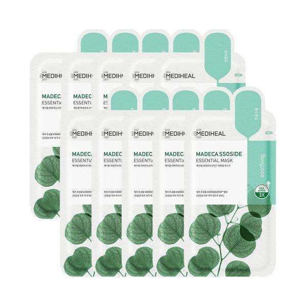 MEDIHEAL Madecassoside Essential Mask 10 Count – Cica Active | Soothe, Strengthen & Hydrate - Glam Global UKMEDIHEAL