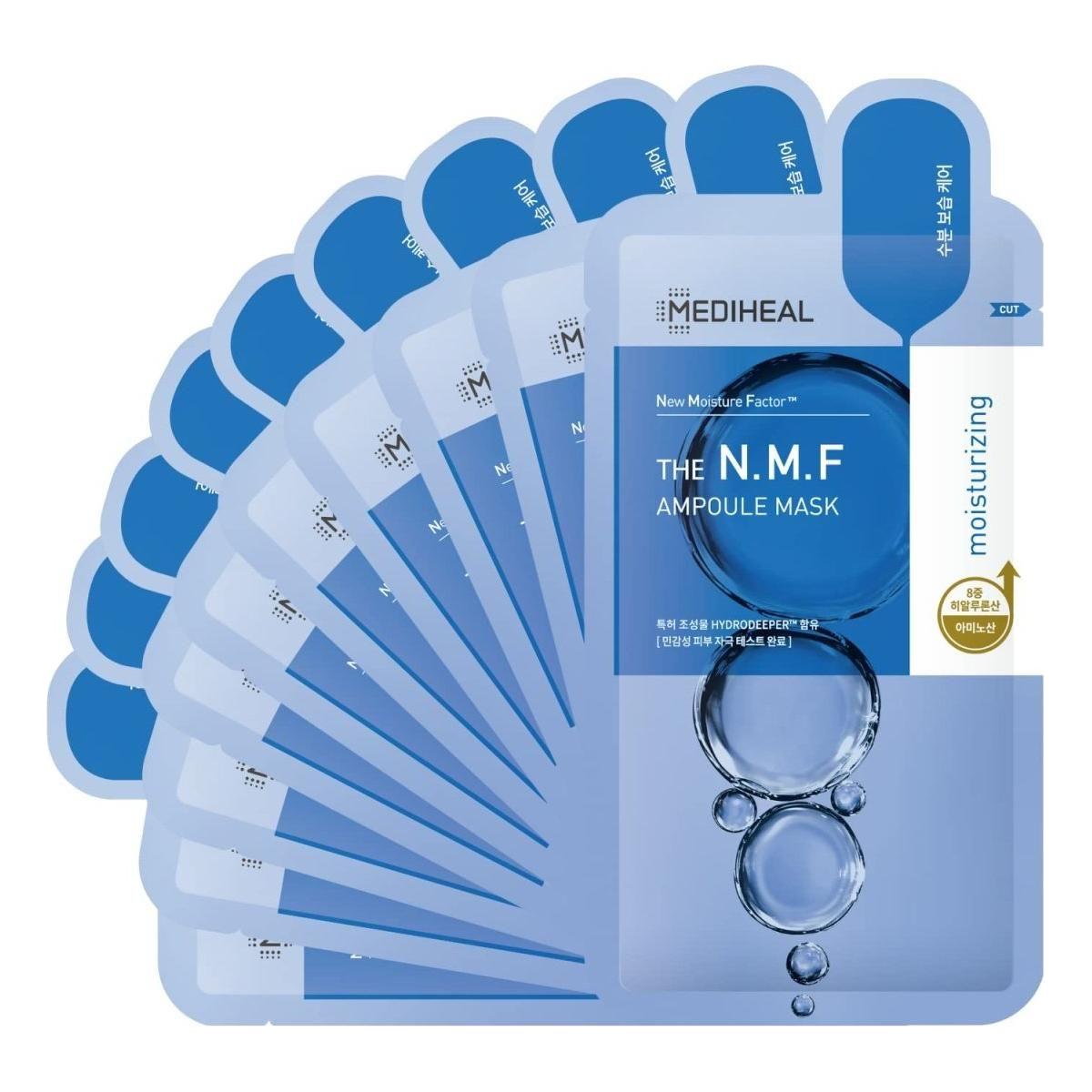 MEDIHEAL The N.M.F Ampoule - 8 Hyaluronic Acids | Intense Hydration - 10 Pack - Glam Global UKMEDIHEAL