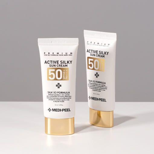 MEDIPEEL Active Silky Sun Cream SPF50+ PA+++ - 50ml - Glam Global UKMEDIPEEL