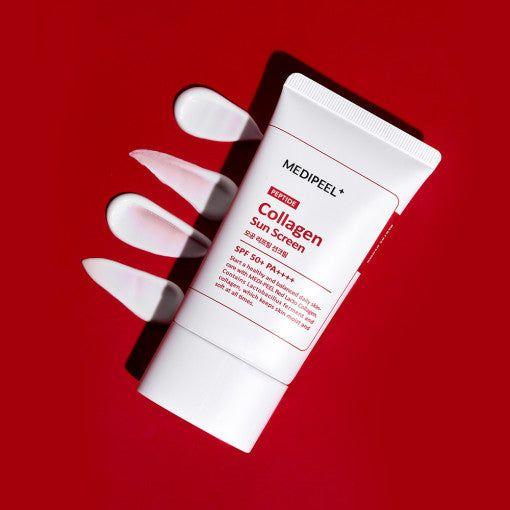 MEDIPEEL Red Lacto Collagen Pore Lifting Sunscreen SPF50+ PA++++ – 50g - Glam Global UKMEDIPEEL