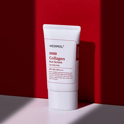 MEDIPEEL Red Lacto Collagen Pore Lifting Sunscreen SPF50+ PA++++ – 50g - Glam Global UKMEDIPEEL