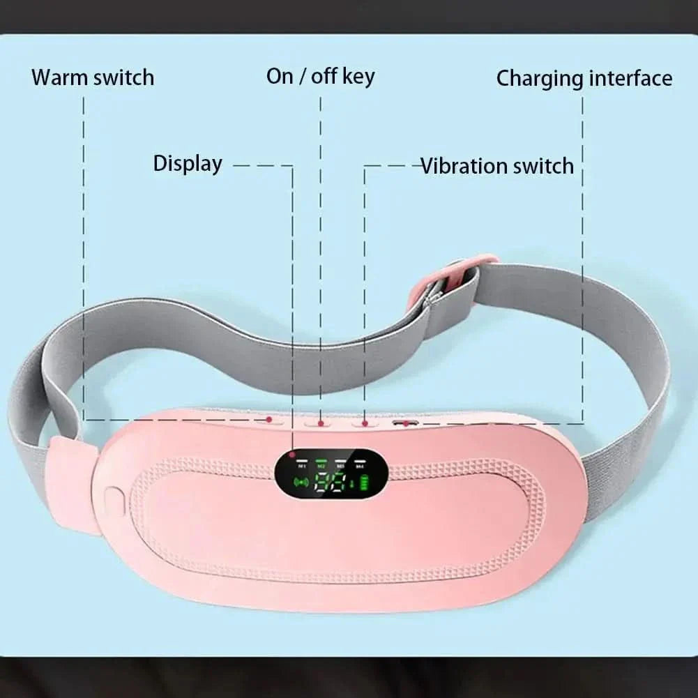 Menstrual Heating Pad Smart Warm Belt – USB Rechargeable Heating & Vibration Therapy for Cramp Relief - Glam Global UKGlam Global UK