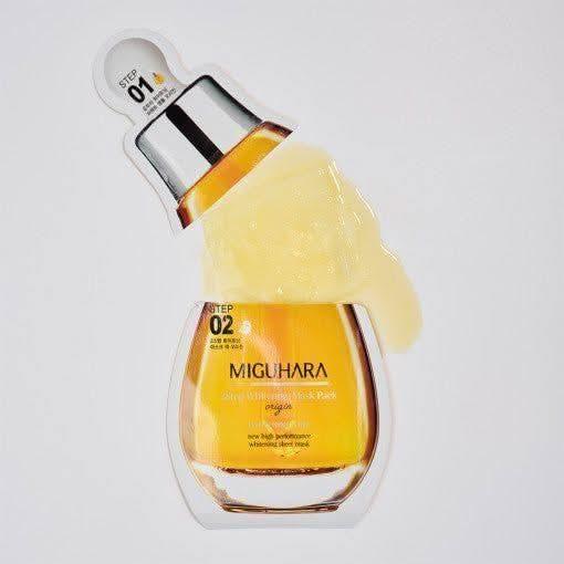 MIGUHARA 2 Step Whitening Mask Pack Origin 1.7ml + 25ml - Glam Global UKMIGUHARA