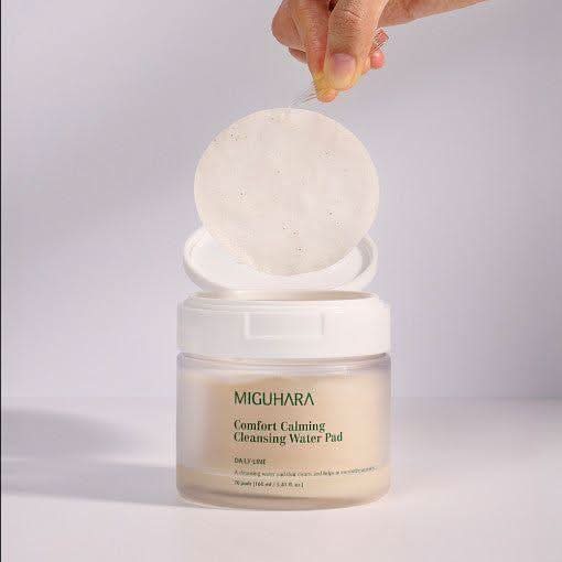 MIGUHARA Comfort Calming Cleansing Water Pad 70 pads 160ml - Glam Global UKMIGUHARA
