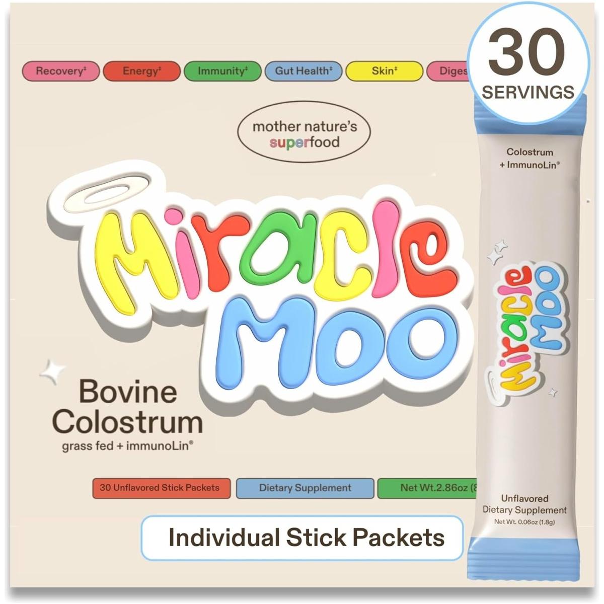 Miracle Moo Colostrum Supplement for Gut Health - Glam Global UKMiracle Moo