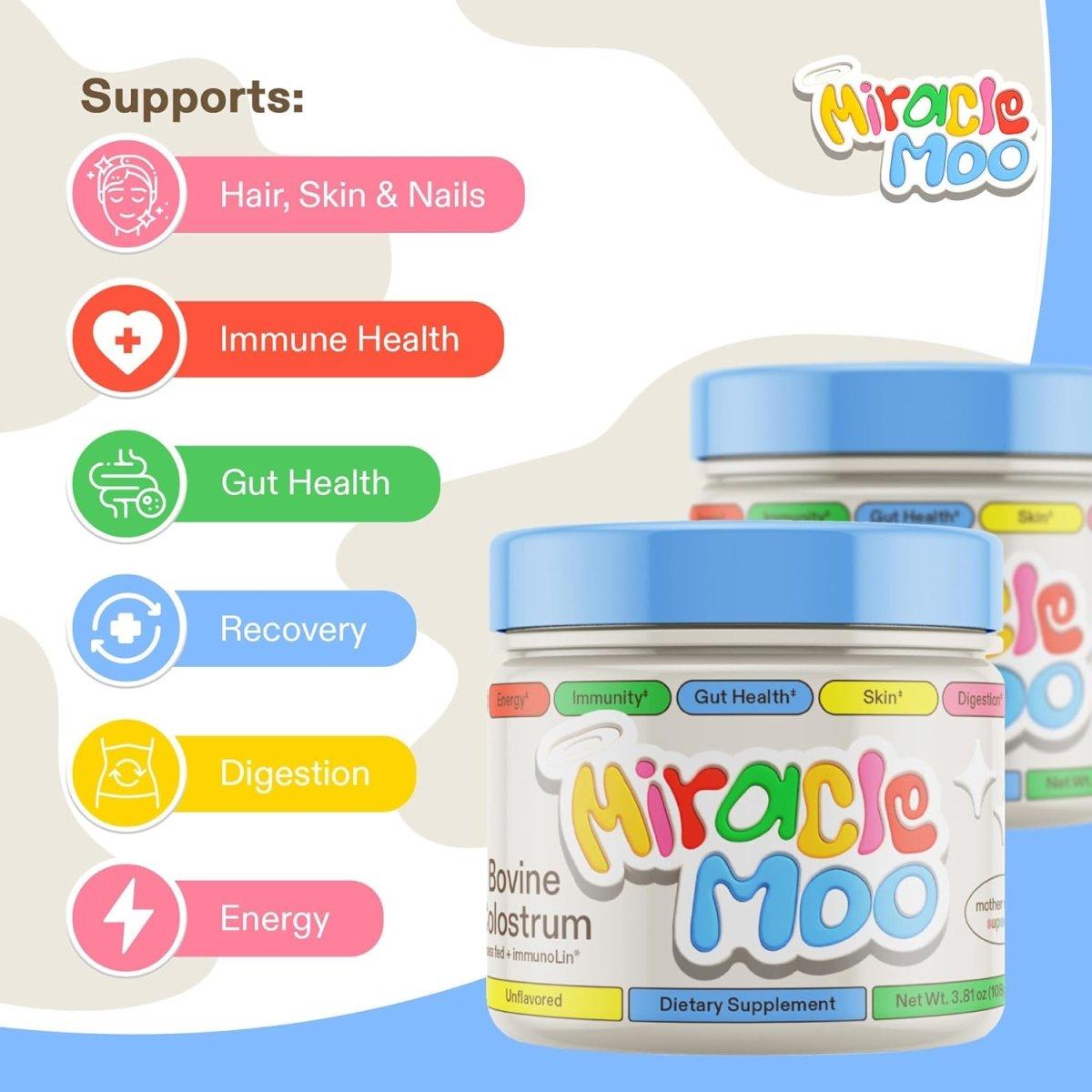 Miracle Moo Colostrum Supplement for Gut Health - Glam Global UKMiracle Moo