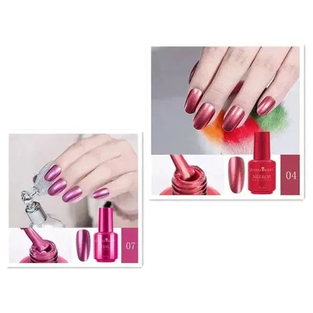 Mirror Nail Polish | High - Shine Metallic Finish | Long - Lasting & Durable | 8ml Bottle - Glam Global UKGlam Global UK