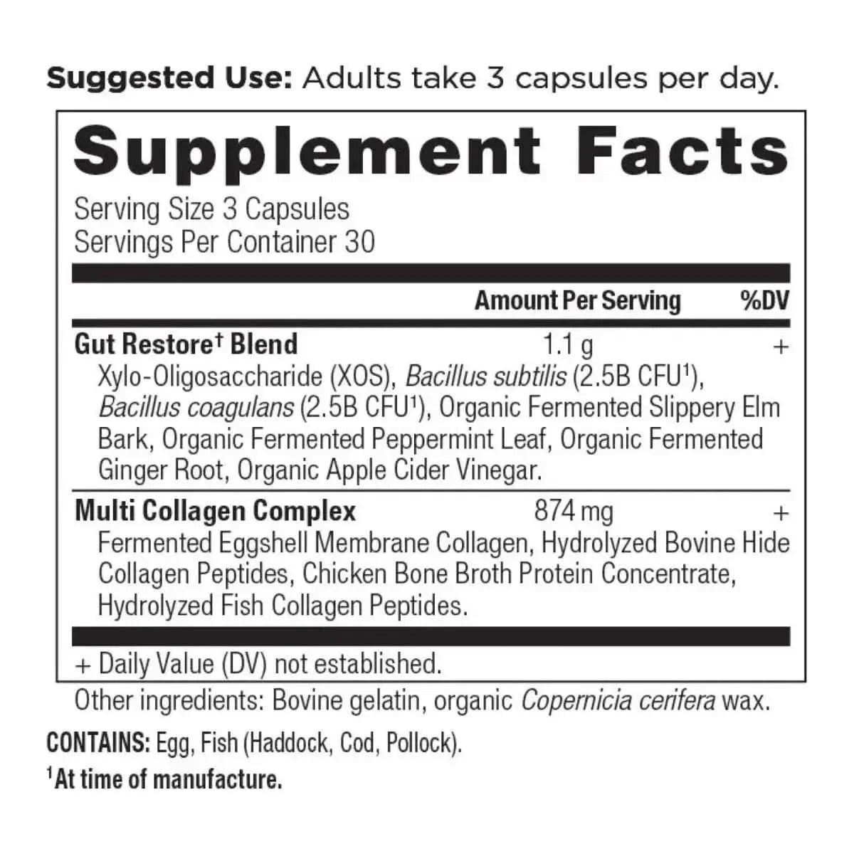 Ancient Nutrition Multi Collagen Gut Restore 90 Capsules - Glam Global UKAncient Nutrition