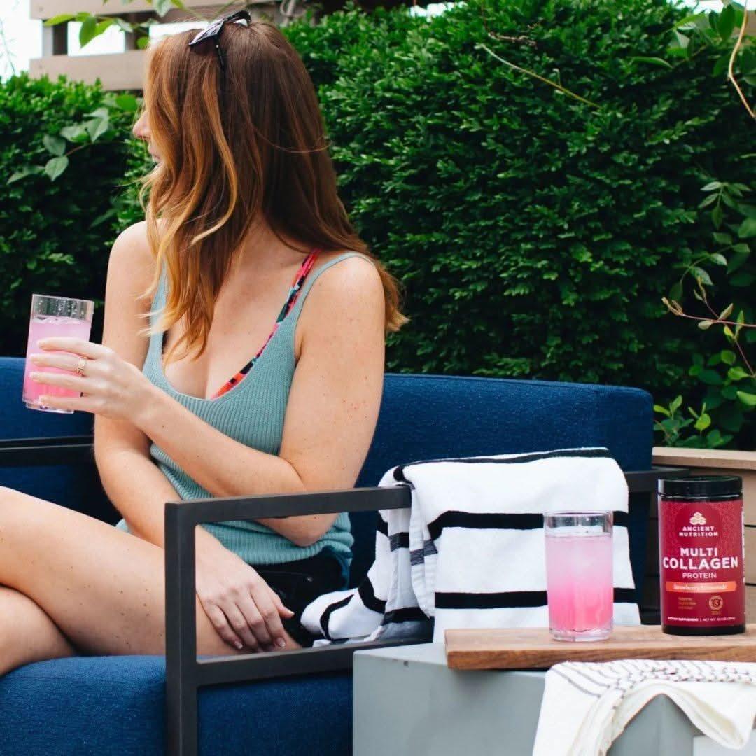 Ancient Nutrition Multi Collagen Protein Powder - Strawberry Lemonade - Glam Global UKAncient Nutrition