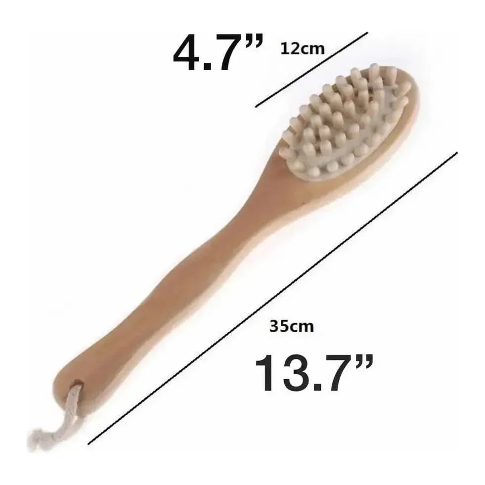 Natural Boar Bristle Bath & Body Massage Brush - Glam Global UKGlam Global UK