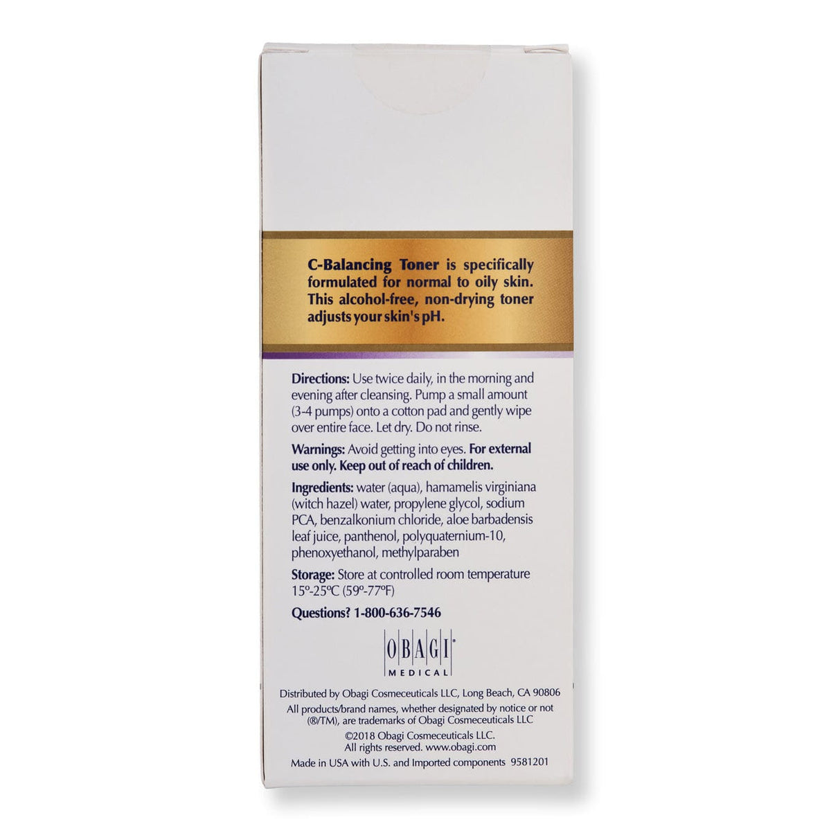 Obagi C-Balancing Toner – 198ml