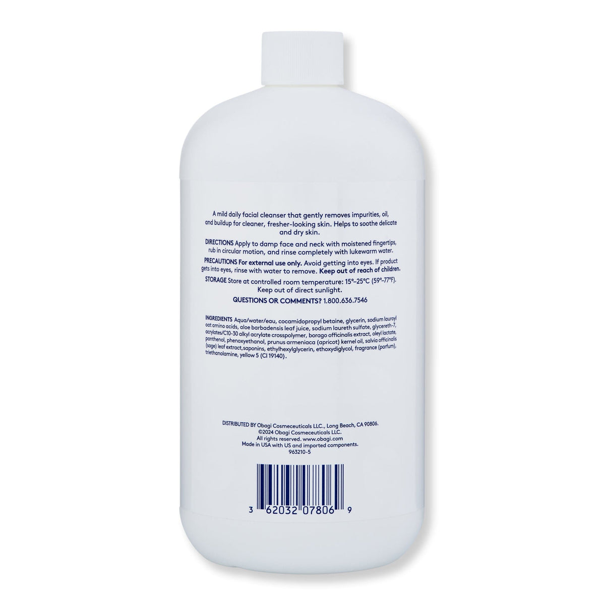 Obagi Nu-Derm Gentle Cleanser – 60ml / 198ml / 1L