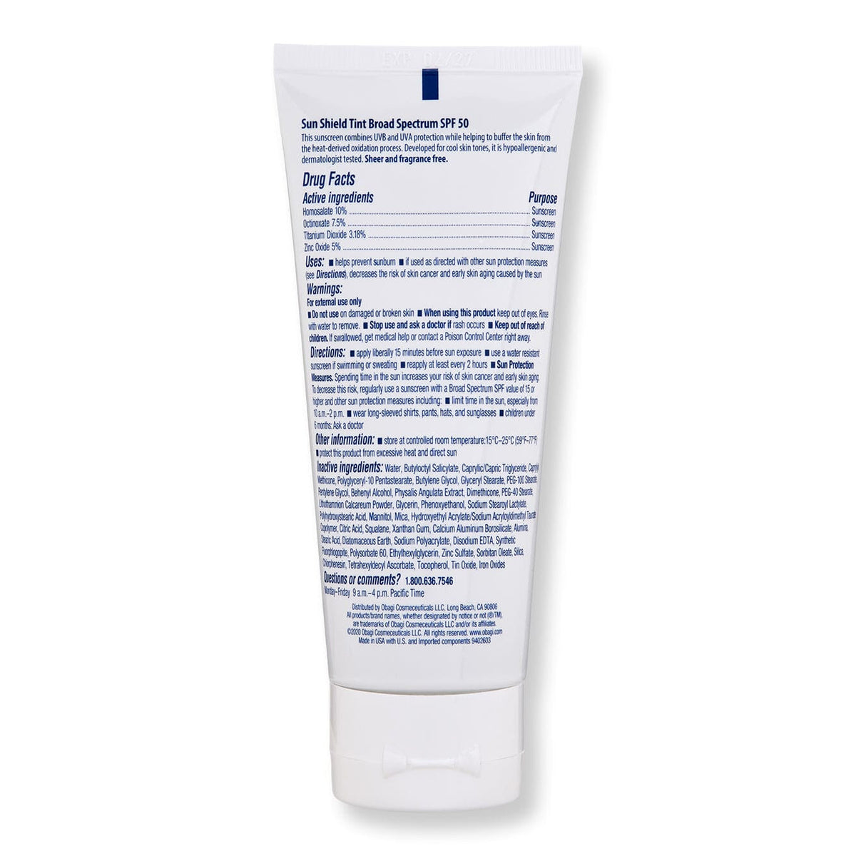 Obagi Sun Shield Tint Broad Spectrum SPF 50 Cool – 85g
