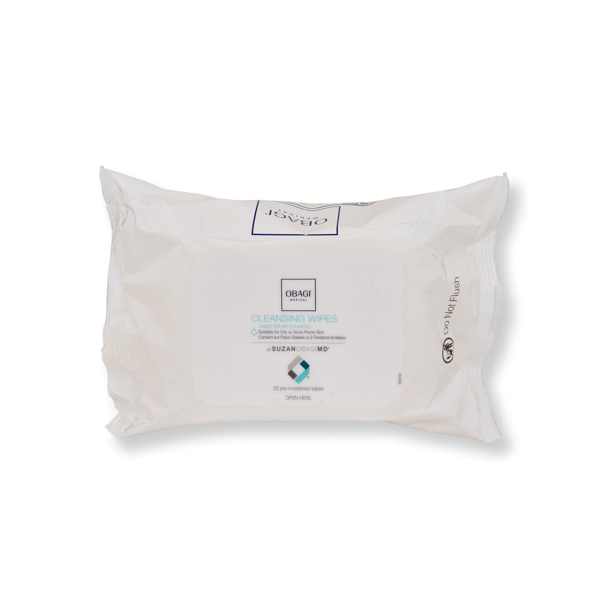Obagi SuzanObagiMD On the Go Cleansing Wipes for Oily Skin – 25 Wipes