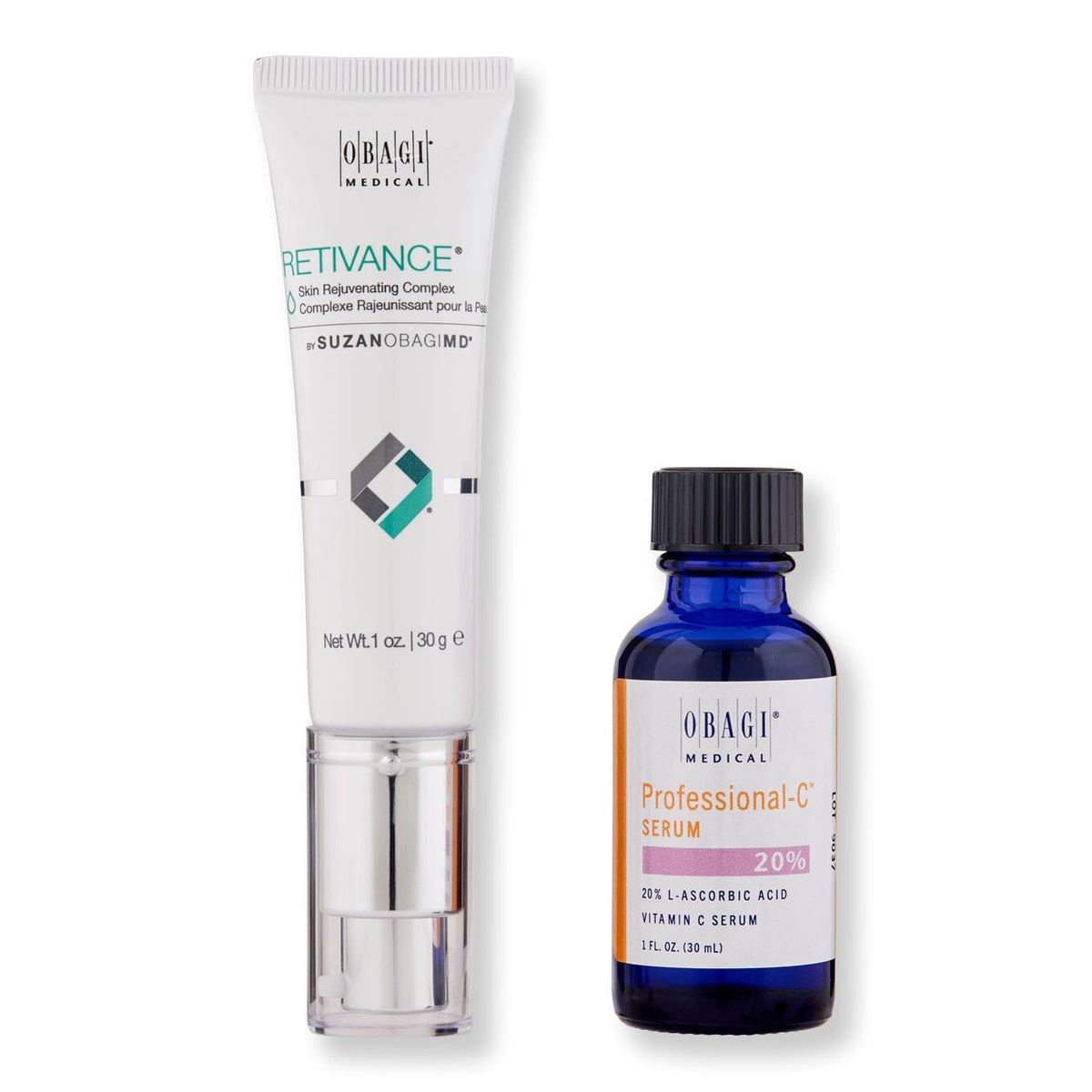 Obagi Retivance Skin Renewing Complex 30ml & Professional-C Serum 20% 30ml Duo