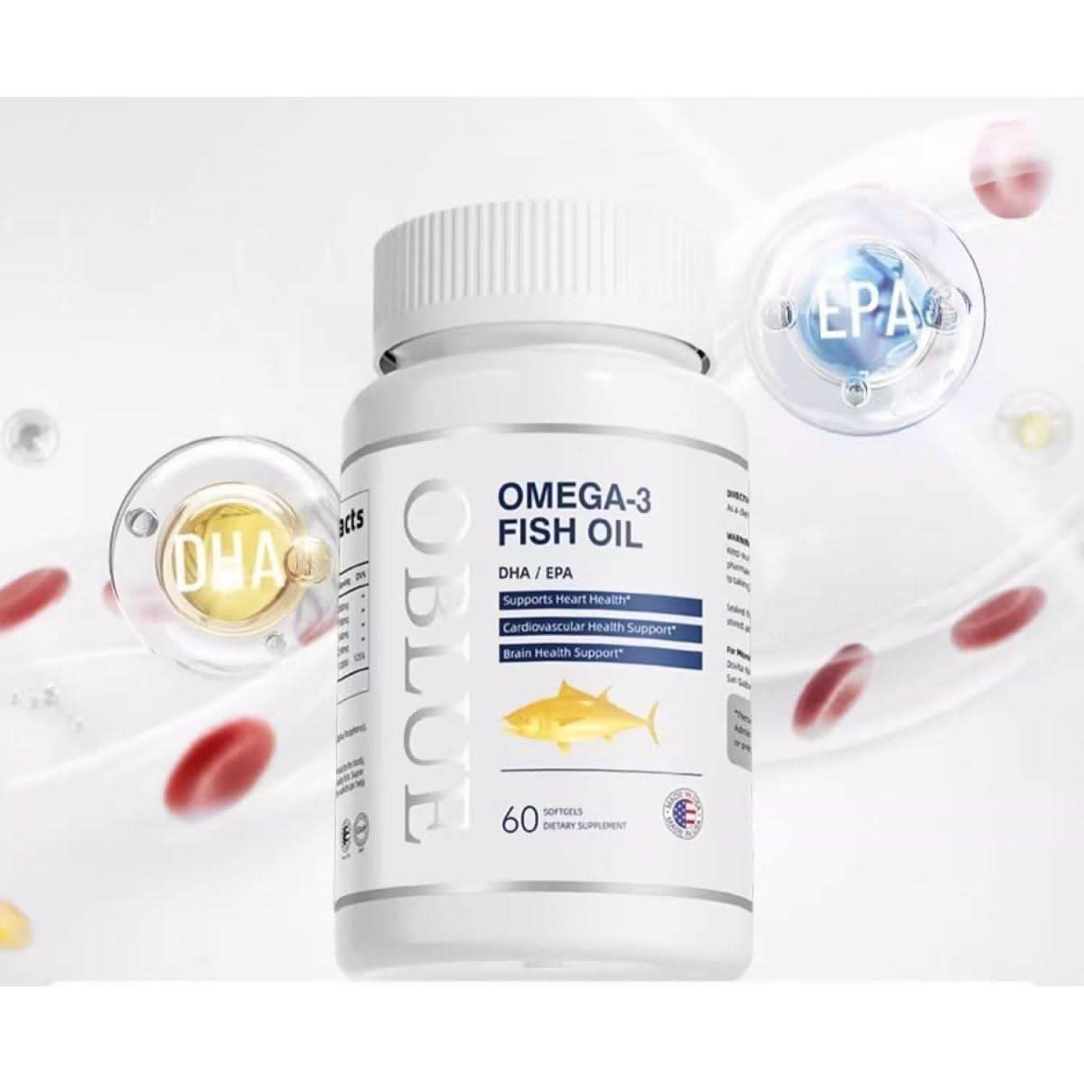 OBLUE OMEGA - 3 Fish Oil - Glam Global UKOBLUE