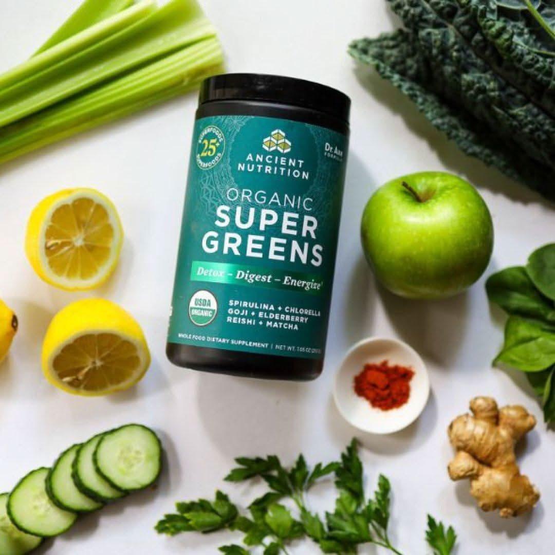 Ancient Nutrition Organic SuperGreens - Greens Flavour - 25 Servings - Glam Global UKAncient Nutrition
