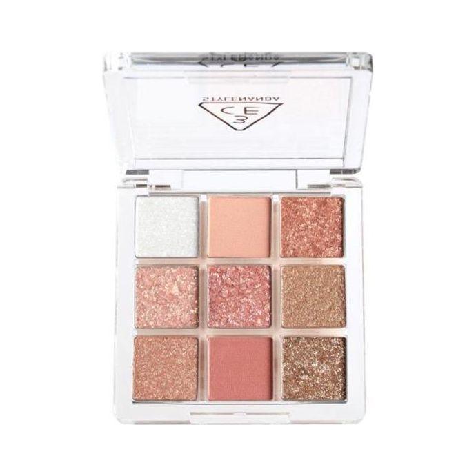 3CE Multi Eye Color Palette – Delightful 8.1g | Paleta de sombras de ojos coral y melocotón de 9 colores