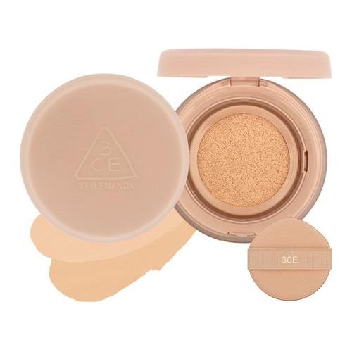 3CE Soft Matte Fit Cushion 15g + Recambio | Duradero, Control de Grasa y Acabado Mate Impecable