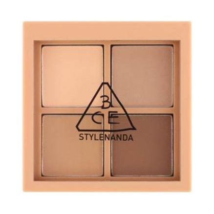 Paleta de Sombras de Ojos Mini Multi de 3CE – #Flat Call | Tonos Marrones Mate Clásicos para una Elegancia Diaria