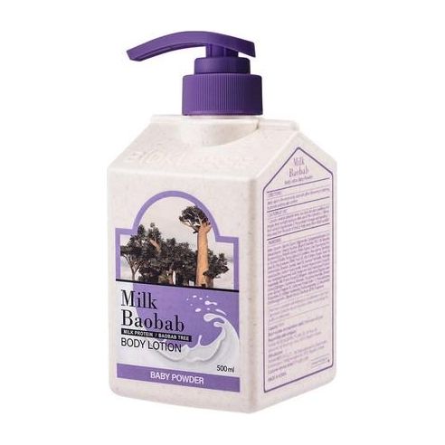 Loción Corporal BIOKLASSE LECHE BAOBAB – 500ml | Hidratación Suave y Fragancia Reconfortante a Talco de Bebé