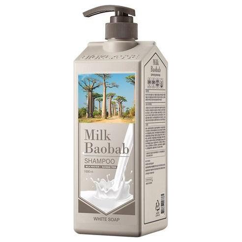 BIOKLASSE LECHE BAOBAB Champú para el cabello 1000ml – Jabón Blanco | Calmante y Frescor Duradero