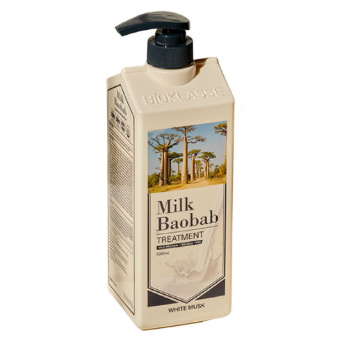BIOKLASSE TRATAMIENTO CAPILAR LECHE BAOBAB 1000ml – Almizcle Blanco | Nutrición Profunda y Fragancia Lujosa
