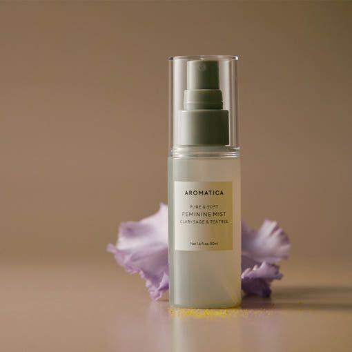 AROMATICA Pure & Soft Feminine Mist - Salvia Sclarea y Árbol de Té 50ml | Cuidado Calmante y Equilibrante del pH