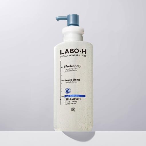 LABO-H Champú Refrescante y Control de Grasa para la Caída del Cabello – 400ml | Clínicamente Probado para un Cuero Cabelludo Fresco y Saludable