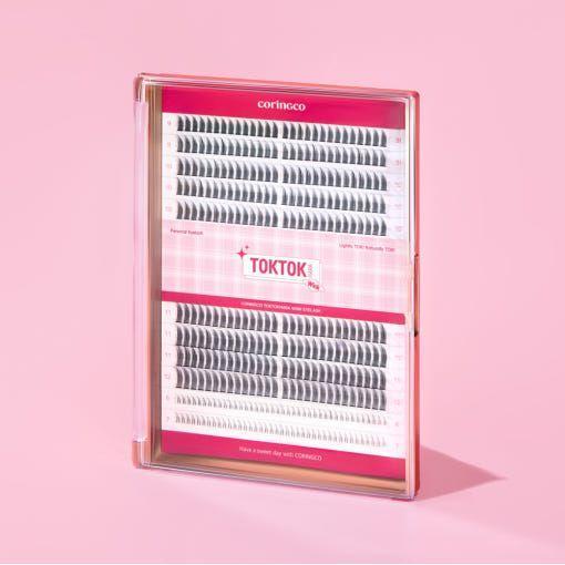 CORINGCO Toktok-Hara Wink Pestañas Postizas (Set Mixto, 292uds) | Perfección de Pestañas Personalizable para Cada Estilo