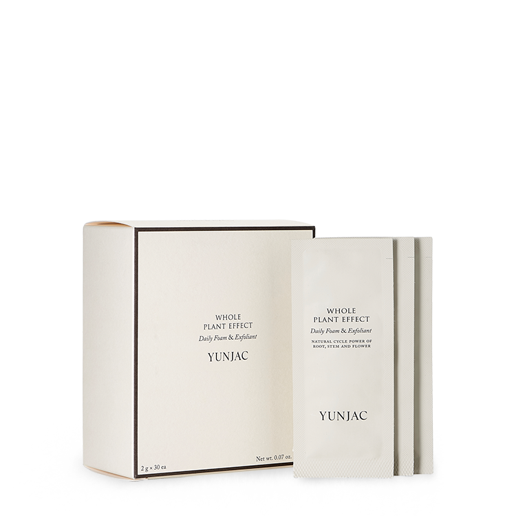YUNJAC Whole Plant Effect Espuma diaria y exfoliante - 2g × 16ud | Exfoliación suave y limpieza profunda